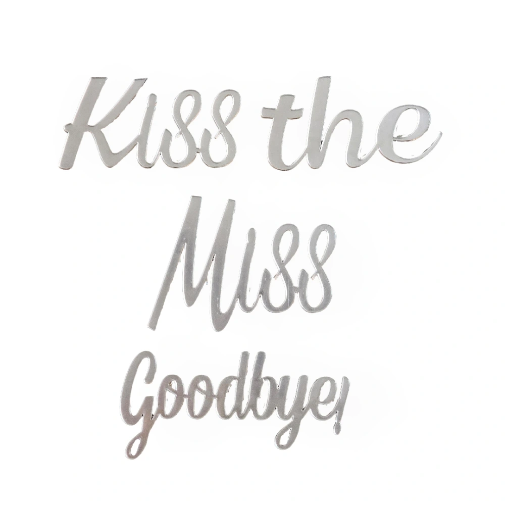 Order Kiss the miss goodbye acrylic name in gold color